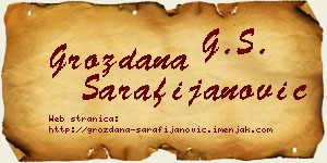 Grozdana Sarafijanović vizit kartica
